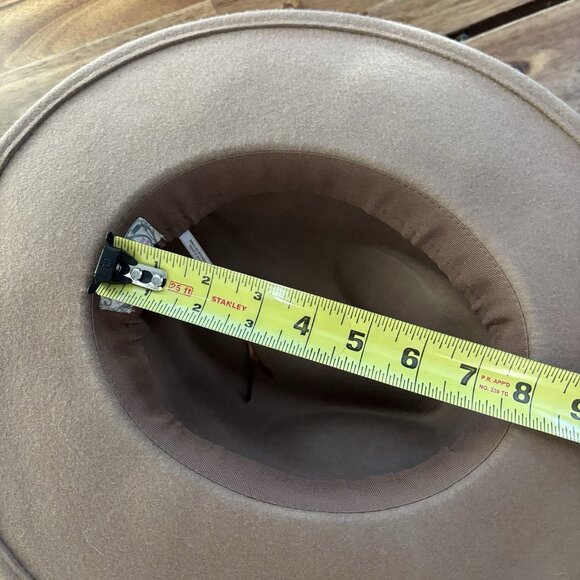 Free People 100% Wool Hat One Size Fedora Boho Festival Western Neutrals Minimal - Picture 5 of 11